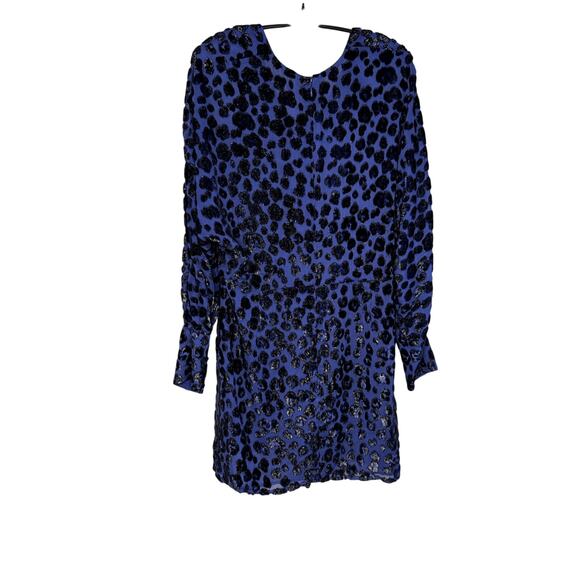 Lala Berlin NWT Deina Velvet Leopard Jacquard in Midnight Size L - Picture 3 of 8